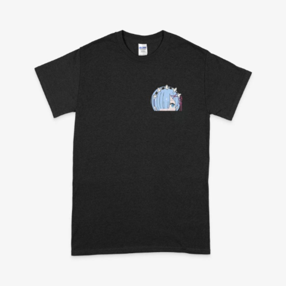Pop Art T-Shirt Blue Haired Girl Minimalistic Unisex Design Sizes S, M, L, XL
